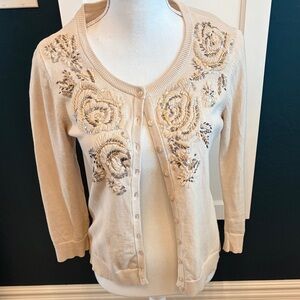 Anthropologie Tabitha 3/4 sleeve cardigan